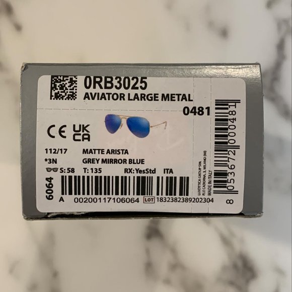 Ray-Ban Aviator Flash - Gold Frame, Blue Mirror Lens - Picture 2 of 2